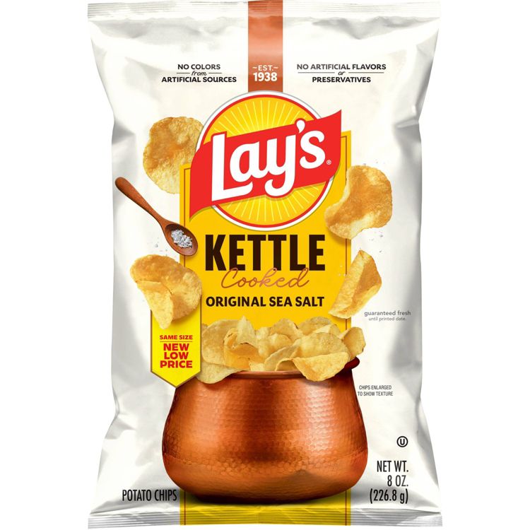 Lay's Kettle Cooked Original Potato Chips - 8oz, 1 of 5