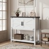 Buffet Coffee Bar Cabinet – Double Door, 2 Storage Cabinets & Open Shelf, Multi-Use Wooden Console/Entryway Table for Kitchen - 2 of 4
