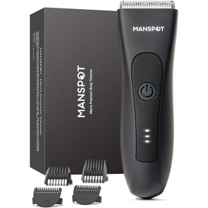MANSPOT Manscape Body Trimmer for Men, with 4 Guard,Replaceable Ceramic Blade Heads,Waterproof, Black - 1 of 4