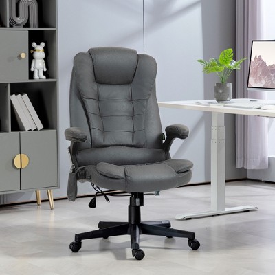 NicBex Adjustable Office Chair Modern Microfiber Massage Computer Chair with Armrests, 6 Vibration Points, Heating Function for Office, Study