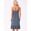 INSPIRE CHIC Women's Cute Sleeveless Ruffle Trim Backless Lingeries Sleepdress Nightgowns - 4 of 4