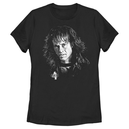 Women's Stranger Things Eddie Munson Black and White T-Shirt - image 1 of 4