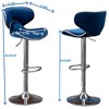 DSVIMOY Counter and Bar Stool Velvet Upholstered Adjustable Swivel Set of 2 for Trendy Spaces, Yellow, 24"*13.2"*18" - 3 of 4