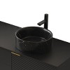 ChicFurnit Bathroom Sinks Vessel Sink Round Sink Vanity Sink Art Basin Countertop Bathroom Sink for Bathroom, Black, 14.17"*14.17"*4.72" - 4 of 4