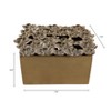 Elegant Floral Decorative Box with Lid for Home Decor - Stylish Flower Cut Out Metal Design Perfect for Keepsake and Storage - 4", Gold - 4 of 4