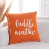 Cuddle Weather Pillow - Orange/Natural - 18"x18" - Safavieh - 2 of 4