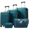 Whisen 3-Piece ABS Luggage Set Including Front Opening 20” & 24” Suitcases with USB, TSA Lock and Duffel Bag - 2 of 4