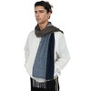 Anna-Kaci Cashmere Feel Winter Scarf Lightweight Striped Tassel Wrap Shawl Scarves for Men - 4 of 4