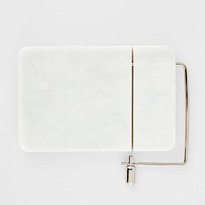 White Marble Rectangular Cheese Slicer Cutting Board