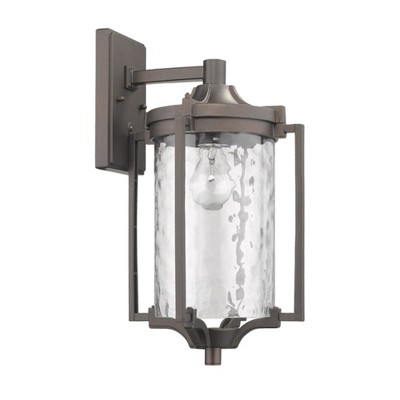 Chloe Lighting Chatelet Transitional 1 Light Rubbed Bronze Outdoor Wall Sconce 16" Height