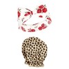Hudson Baby Infant Girl Cotton Headband and Scratch Mitten Set, Rose Leopard, 0-6 Months - 4 of 4