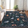 coucheta Washable Boho Area Rug, Multi-size Plant Animal Prints Ultra-Thin Soft Non Slip Stain Resistant Carpet, for Living Room, Bedroom, Dining - 2 of 4