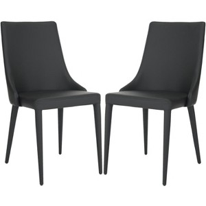Summerset 19" H Leather Side Chair (Set of 2) - FOX2014 - Safavieh Couture - 1 of 4