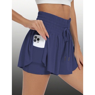 Clotth Flowy Athletic Shorts for Women Workout Running Gym Yoga High Waist Skort Sweat Skirt Cute Clothes Summer Outfits