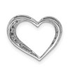 Black Bow Jewelry Diamond Open Heart Pendant in Sterling Silver - 3 of 4