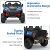 Ride On Dump Truck, 24V Ride On Car with Remote Control, Electric Dump Bed and Extra Shovel, Ride On Tractors Car with Music Player, Blue - 4 of 4