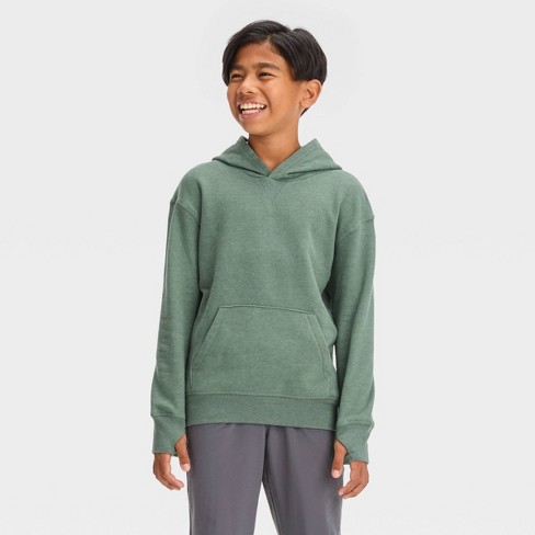Boys' Fleece Hooded Sweatshirt - All In Motion™ North Green S : Target