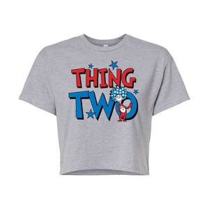 Women's - Dr. Seuss - American Thing Two Cropped Graphic T-Shirt - 1 of 4