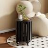 Rbied 100% Solid Wood Stackable Stools Set of 4, 18-inch Stacking Stools Nesting Tables, Sturdy and Durable, Top Stackable Round Side Table - 2 of 4