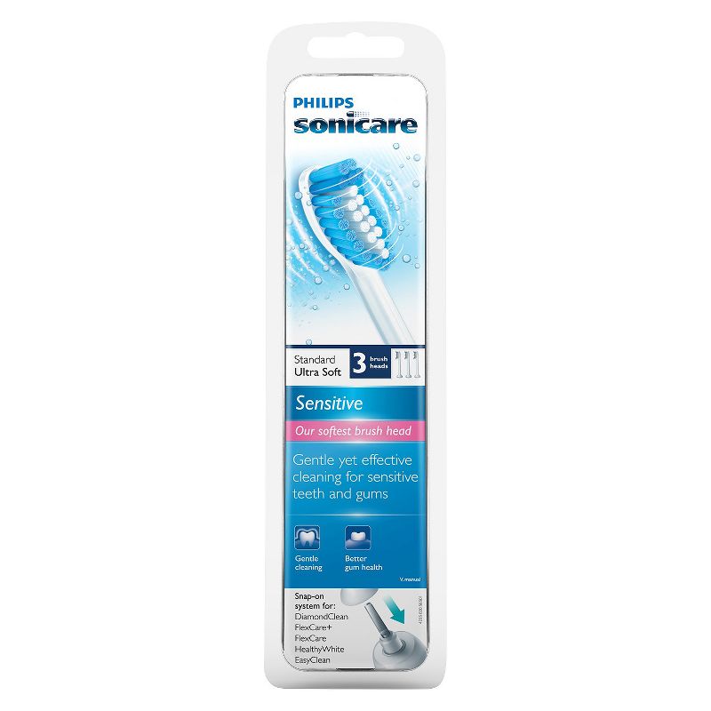 Philips Sonicare Sensitive Replacement Electric Toothbrush Head - HX6053/64 - White - 3ct, 3 of 6