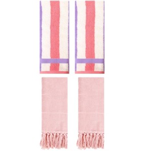 REGALWOVEN 4 Pcs Cotton Bathroom Hand Towels for Home Decoration - 1 of 4