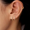 Inerney Gold Huggie Hoop Earrings Set for Women, Dainty Small Sterling Silver Earring Stacks Hypoallergenic Jewelry for Multiple Piercings - 4 of 4