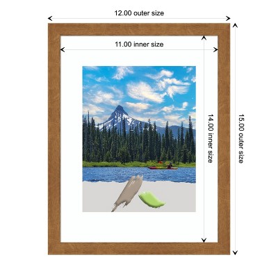 Carlisle Blonde Narrow Wood Picture Frame 11x14 with White Mat