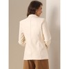 Allegra K Women's Faux Leather Long Sleeve Lapel Collar PU Moto Biker Jacket - 3 of 4