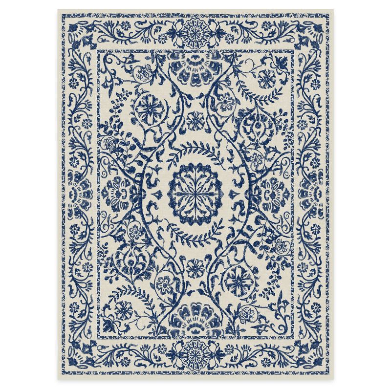 Ruggable Delphina Washable Vintage Floral Flatwoven Area Rug, 1 of 14