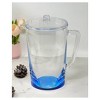 Gulches 2.75 Quarts Oval Halo Design Unbreakable Plastic Water Pitcher with Lid - BPA Free, Ideal for Drinks & Juices, with Spout,Blue - 3 of 4