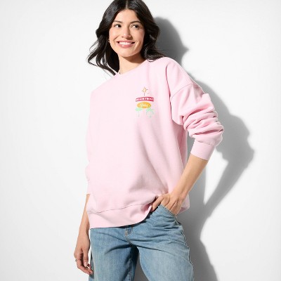 Women's Oversized Graphic Pullover Sweatshirt - Wild Fable™