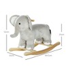 TopComfy Baby Bouncer and Rocker Toddler Kid Chair Plush Elephant Rocking Horse Toy for Playroom Living Room, Gray, 25.4"*12.2"*20.5" - 3 of 4