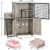 Litter Box Enclosure with Platform - Double Layer Hidden Furniture Modern Villa Cat House with Ladder, Large Cats Cabinet Indoor Washroom Cat House - 3 of 4