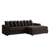 104" L-Shaped Corduroy Sectional Sofa with Chaise & 8 Pillows - 4 of 4