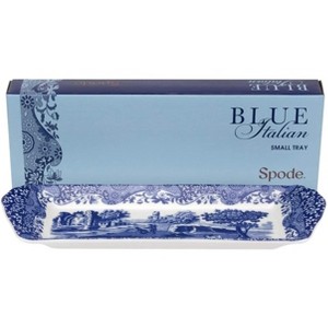 Spode Blue Italian Small Tray - 9 Inch Porcelain Decorative Serving Tray - Shallow Serving Bowl for Salad, Pasta, Fruit, Appetizers, Snacks - 1 of 4