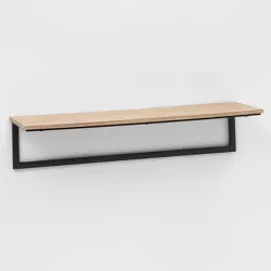 23.7" x 7" Wood & Metal Wall Shelf - Project 62™