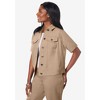 Jessica London Women's Plus Size Short Sleeve Denim Jacket - 4 of 4