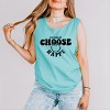 Simply Sage Market S.W.Smiley Choose Happy Bold Smiley Face Garment Dyed Tank - 3 of 4