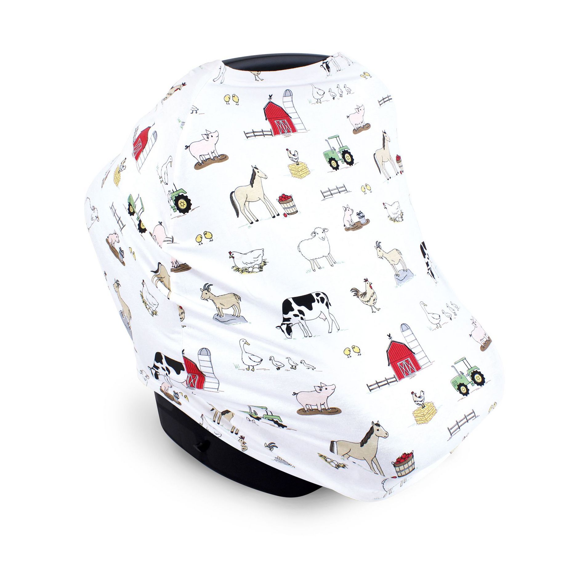 Hudson Baby Multi-use Car Seat Canopy, Farm, One Size