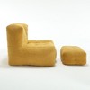 PAGED Fluffy Bean Bag Chair with Ottoman, Modern Soft Lazy Sofa Chair with Memory Foam for Bedroom, Living Room - 4 of 4