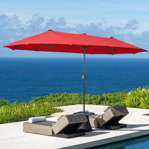 13' x 6.5' Rectangular Outdoor Patio Market Umbrella - Captiva Designs - 1 of 4