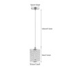 YIYIBYUS 3 Light Chrome Crystal Adjustable Ceiling Pendant Light - 4 of 4
