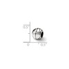 Black Bow Jewelry Sterling Silver Basketball Bead Charm - 2 of 3