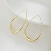 Lightweight Teardrop Hoop Earrings, 1 Large Oval Statement for Women. Simple and Trendy Style - 3 of 4