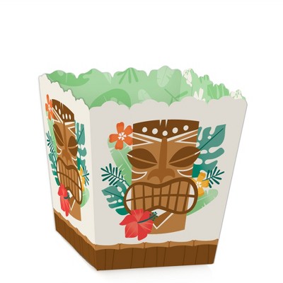 Big Dot of Happiness Tropical Luau - Party Mini Favor Boxes - Hawaiian Beach Party Treat Candy Boxes - Set of 12