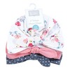 Hudson Baby Infant Girls Turban Cotton Headwraps, Butterfly Floral, 0-24 Months - 2 of 4