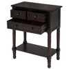 ORRD Small Entryway Table with Storage Drawers and Bottom Shelf for Living Room, Narrow Sofa Console Table for Hallway（Navy） - 3 of 4