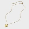 14K Gold Dipped Heart Charm Initial Necklace - A New Day™ Gold - 2 of 4