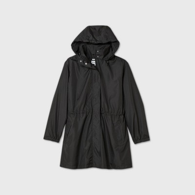 Women's Plus Size Rain Jacket - Ava & Viv™  Black 4X
