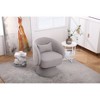 TIRAMISUBEST Swivel Accent Chair Armchair, Round Barrel Chair in Fabric for Living Room Bedroom(Grey) - 2 of 4